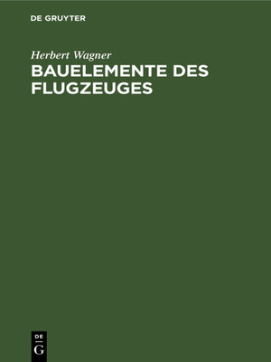 cover image of Bauelemente des Flugzeuges